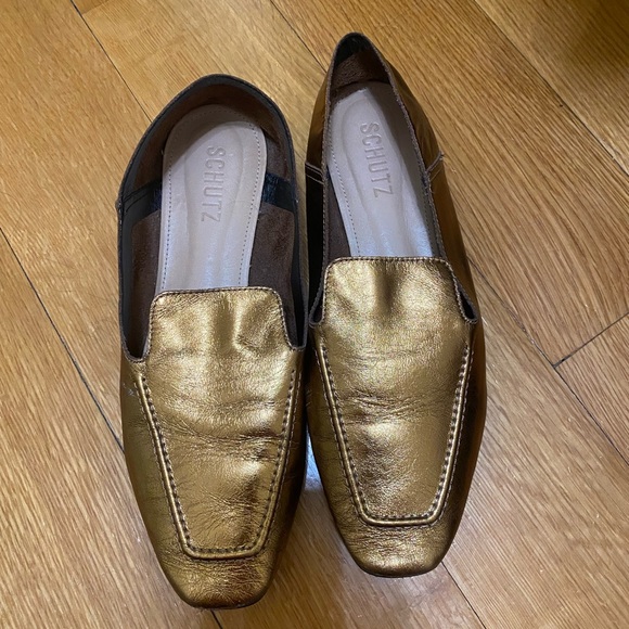 Schutz Metallic Bronze Loafers (open listing for actual color) - Picture 3 of 7